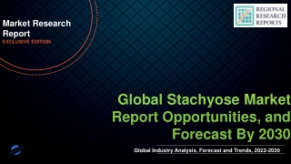 Global Stachyose Market Growing at a CAGR of 5.50% during forecast period 2030