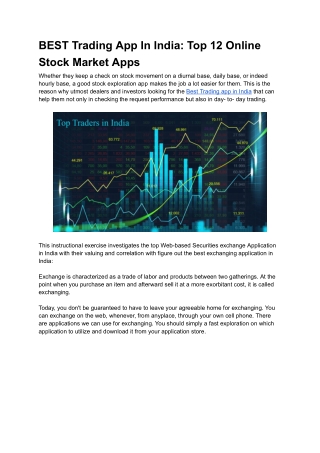 Money Making From Stock Trading in India