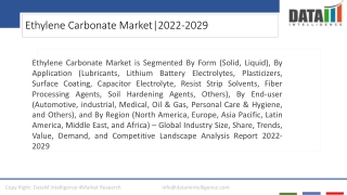 Ethylene Carbonate Market Size Share Statistics Trends  and Growth 2022 - 2029
