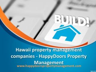 Hawaii property management companies - HappyDoors Property Management