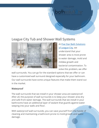 Five Star Bath Solutions of League City