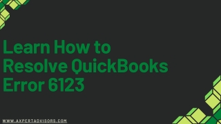 Learn How to Resolve QuickBooks Error 6123