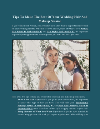 Tips To Make The Best Of Your Wedding Hair And Makeup Session