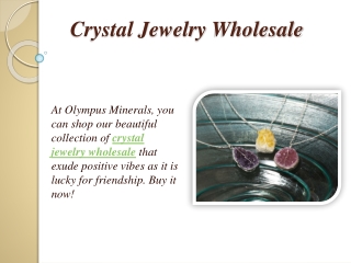 Crystal Jewelry Wholesale