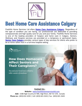 Home Care Assistance Calgary