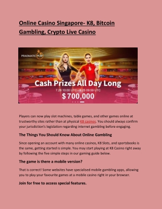 Online Casino Singapore