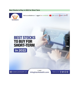 Best Stocks to Buy for Short Term | Academy Tax4wealth