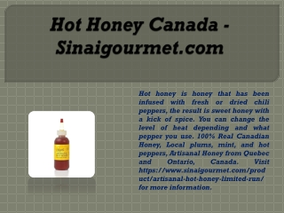 Hot Honey Canada - Sinaigourmet.com