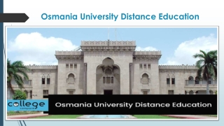 Osmania University Distance Education