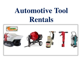 Automotive Tool Rentals