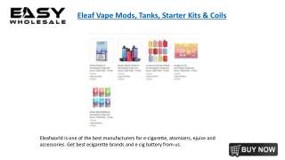 Eleaf Vape Mods, Tanks, Starter Kits & Coils