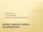 Islamic Finance Takaful: An Introduction