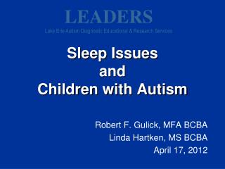 Sleep Issues and Children with Autism