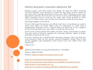 office building cleaning services NJ