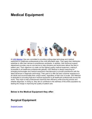 Medical Equipment