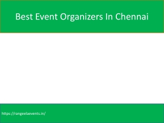 Best Event Organizers In Chennai