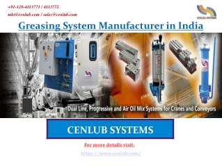 Top Greasing System Manufacturer in India