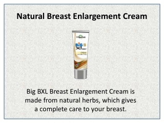 Natural Breast Enlargement Cream