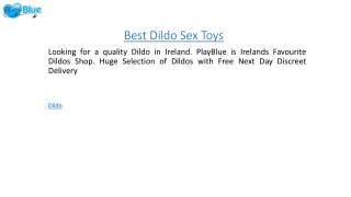 Best Dildo Sex Toys