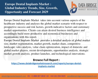 Europe Dental Implant Market
