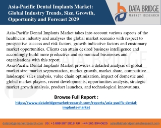 Asia-Pacific Dental Implants Market