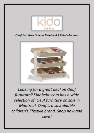 Oeuf Furniture Sale In Montreal | Kidobebe.com