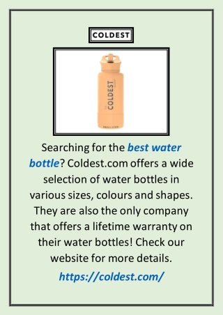 Best Water Bottle | Coldest.com