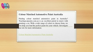Colour Matched Automotive Paint Australia  Touchupcarpaints.com.au