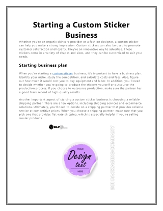 Custom Sticker Business| Custom stickers| amazon stickers