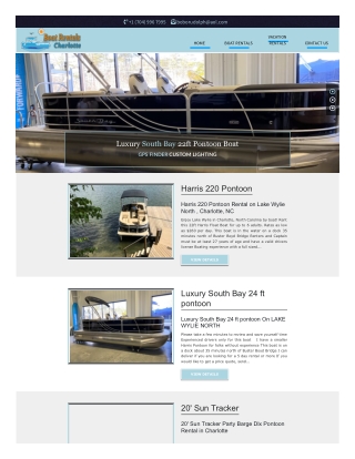 Pontoon boat rental charlotte