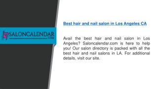 Best Hair And Nail Salon In Los Angeles Ca   Saloncalendar.com