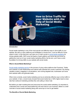 How to Drive Traffic for your Website with the Help of Social Media Marketing