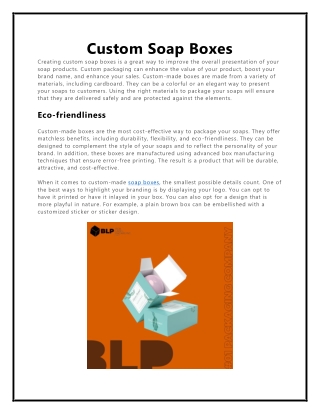 Custom Soap Boxes