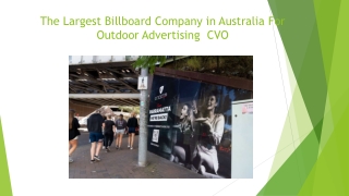 The Largest Billboard Company in Australia For Outdoor Advertising  CVO
