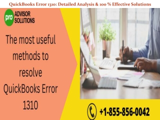 The most useful methods to resolve QuickBooks Error 1310