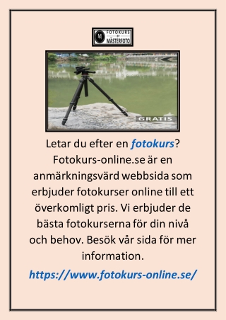 Fotokurs | Fotokurs-online.se