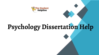 Buy Best Psychology Dissertation Help With Us
