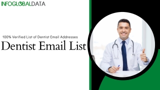 100% Verified List of Dentist Email Addresses