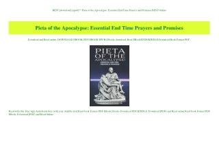 BEST [download] [epub]^^ Pieta of the Apocalypse Essential End Time Prayers and Promises BEST Online