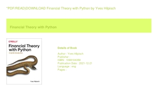 *PDF/READ)DOWNLOAD Financial Theory with Python  by Yves Hilpisch