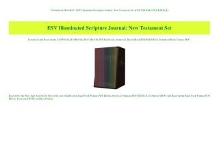 Download EBOoK@ ESV Illuminated Scripture Journal New Testament Set {PDF EBOOK EPUB KINDLE}
