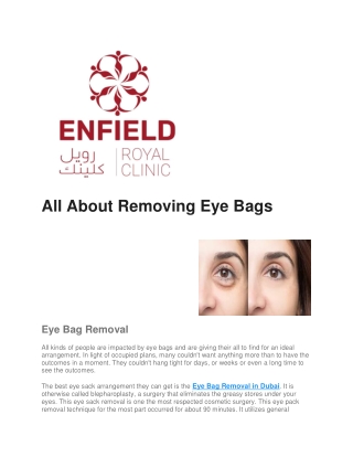 Eye Bag Removal in Dubai