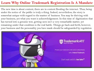 Learn Why Online Trademark Registration Is A Mandate