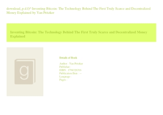 download_p.d.f)^ Inventing Bitcoin The Technology Behind The First Truly Sca
