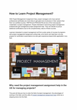 How to Learn Project Management?