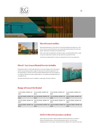 generators on rent