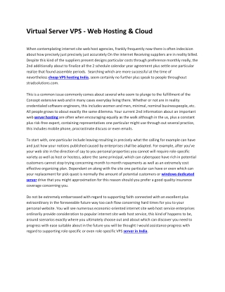 Virtual Server VPS - Web Hosting & Cloud
