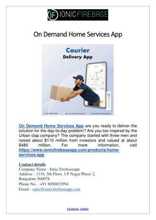 On Demand Home Services App