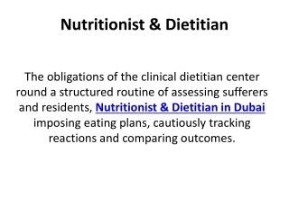 Nutritionist & Dietitian