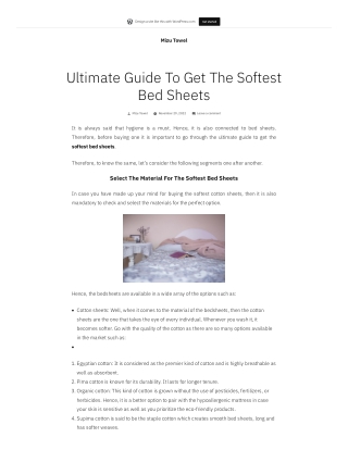 Ultimate Guide To Get The Softest Bed Sheets